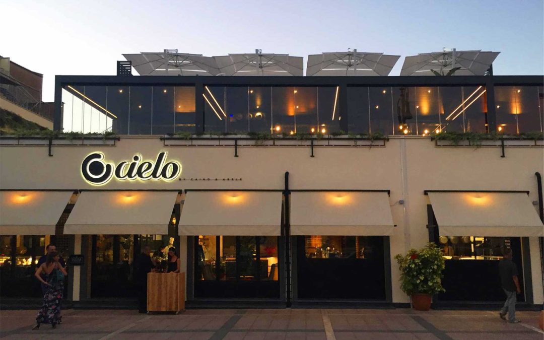 Pergola bioclimatica e vetrata panoramica per il ristorante Cielo di Fiumicino